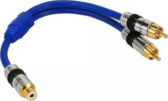 Изображение Kabel Intos RCA (Cinch) - RCA (Cinch) x2 0.2m niebieski (89927P)