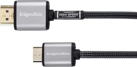 Изображение Kabel Kruger&Matz HDMI Mini - HDMI 1.8m czarny (KM0325)