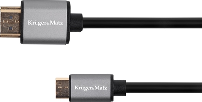 Изображение Kabel Kruger&Matz HDMI Mini - HDMI 1.8m czarny (KM1237)