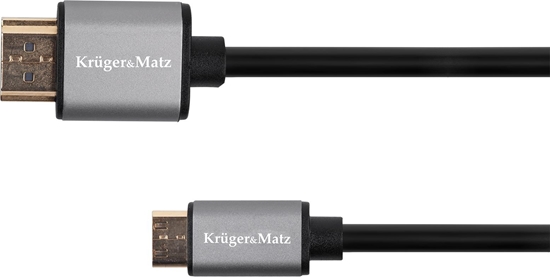 Изображение Kabel Kruger&Matz HDMI Mini - HDMI 1.8m czarny (KM1237)