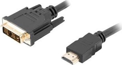 Attēls no Kabel Lanberg HDMI - DVI-D 3m czarny (CA-HDDV-10CC-0030-BK)