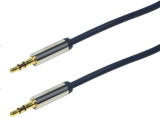 Picture of Kabel LogiLink Jack 3.5mm - Jack 3.5mm 0.5m niebieski (CA10050)