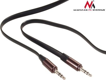 Attēls no Kabel Maclean Jack 3.5mm - Jack 3.5mm 2m czarny brzowy (MCTV-695 B)