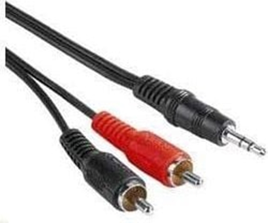 Picture of Kabel PremiumCord Jack 3.5mm - RCA (Cinch) x2 5m czarny (kjackcin5)