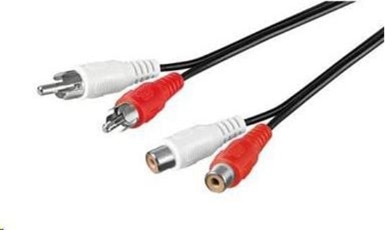 Изображение Kabel PremiumCord RCA (Cinch) x2 - RCA (Cinch) x2 2m czarny (kjackcmf2-2)