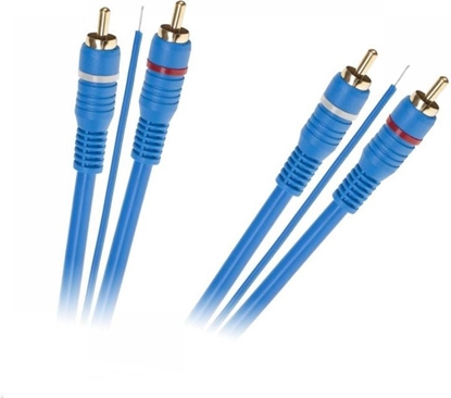 Attēls no Kabel RCA (Cinch) x2 - RCA (Cinch) x2 5m niebieski (KPO2669-5)