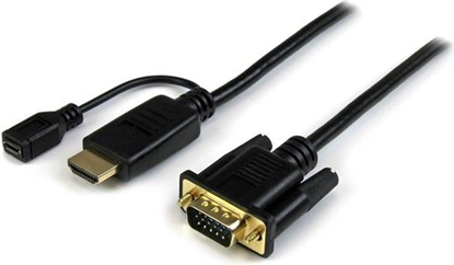 Изображение Kabel StarTech HDMI - D-Sub (VGA) + micro USB 3m czarny (HD2VGAMM10)