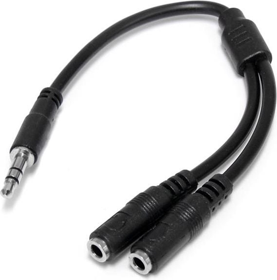 Picture of Kabel StarTech Jack 3.5mm - Jack 3.5mm x2 0.15m czarny (MUY1MFFS)