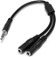 Picture of Kabel StarTech Jack 3.5mm - Jack 3.5mm x2 0.15m czarny (MUY1MFFS)