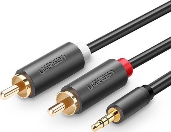 Изображение Kabel Ugreen Jack 3.5mm - RCA (Cinch) x2 3m czarny (UGR541BLK)