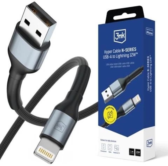Picture of Kabel USB 3MK USB-A - Lightning 1 m Czarny (3MK17471)