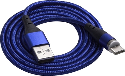 Изображение Kabel USB Akyga USB-C - USB-C 1 m Niebieski (AK-USB-42)