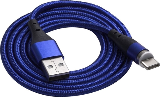 Изображение Kabel USB Akyga USB-C - USB-C 1 m Niebieski (AK-USB-42)