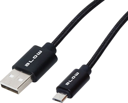 Attēls no Kabel USB Blow USB-A - 1 m Czarny (5900804090021)