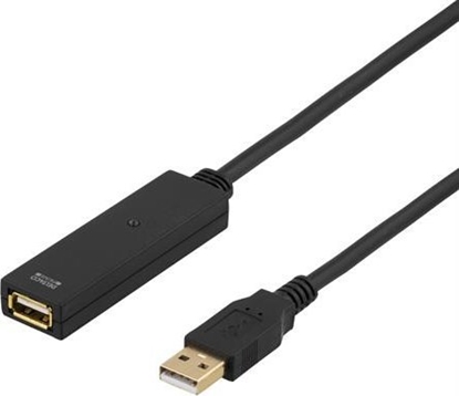 Изображение Kabel USB Deltaco DELTACO PRIME USB pratsimo laidas, aktyvus, USB 2.0, 7m, juodas USB2-EX7M