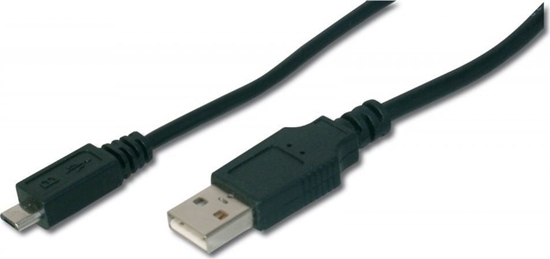 Изображение Kabel USB Digitus USB-A - microUSB 1 m Czarny (AK300110010S)