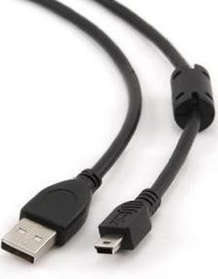Изображение Kabel USB Gembird USB-A - 1.8 m Czarny (CCFUSB2AM5P6)