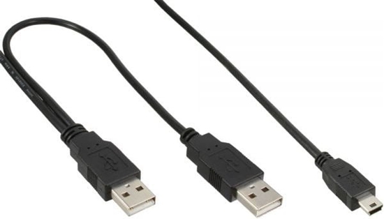 Picture of Kabel USB InLine 2x USB-A - miniUSB 1.5 m Czarny (33107Y)