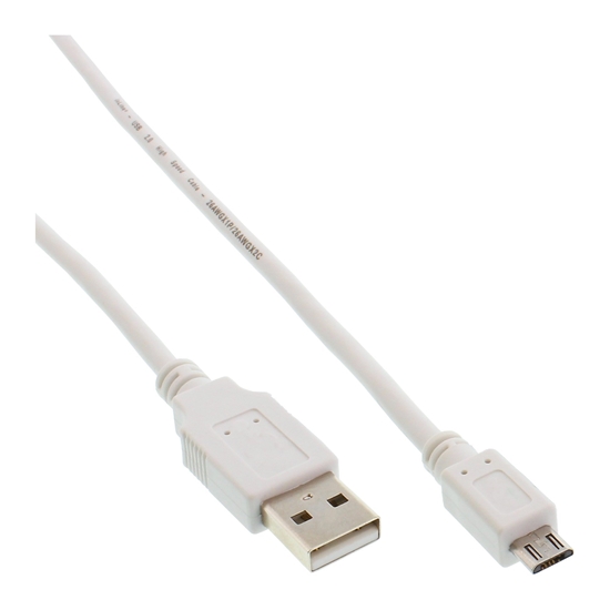 Picture of Kabel USB InLine USB-A - micro-B 1.8 m Biay (31718W)
