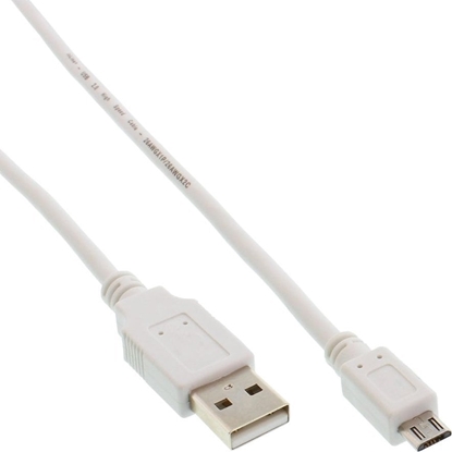 Attēls no Kabel USB InLine USB-A - microUSB 0.5 m Biay (31705W)
