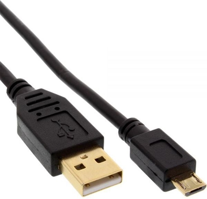 Attēls no Kabel USB InLine USB-A - microUSB 1 m Czarny (31710P)