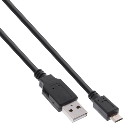 Attēls no Kabel USB InLine USB-A - microUSB 1 m Czarny (31710Q)