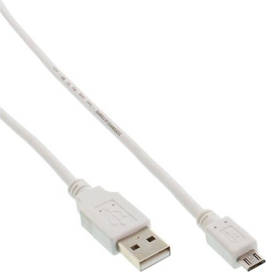 Изображение Kabel USB InLine USB-A - microUSB 5 m Biay (31750W)