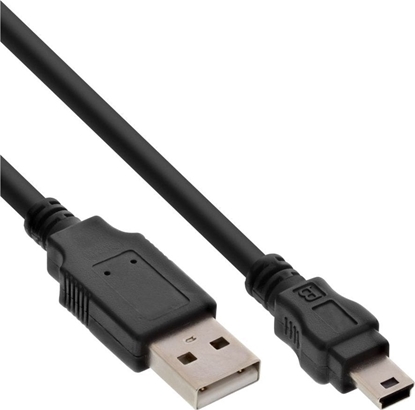 Attēls no Kabel USB InLine USB-A - miniUSB 1.5 m Czarny (33107N)