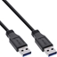 Attēls no Kabel USB InLine USB-A - USB-A 0.5 m Czarny (35205)