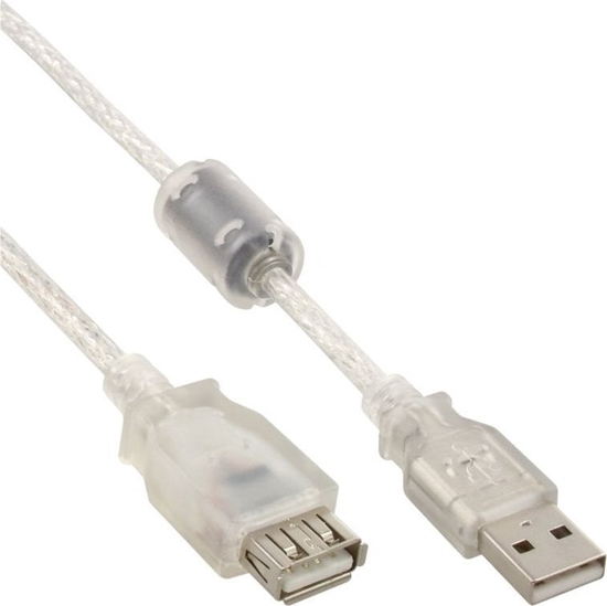 Picture of Kabel USB InLine USB-A - USB-A 0.5 m Przezroczysty (34650Q)