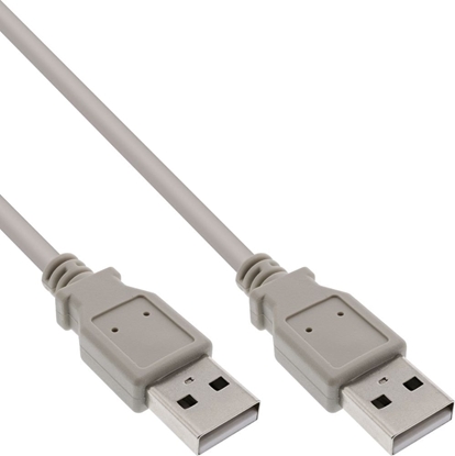 Attēls no Kabel USB InLine USB-A - USB-A 1 m Szary (34310H)