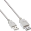 Изображение Kabel USB InLine USB-A - USB-A 2 m Biay (34602X)