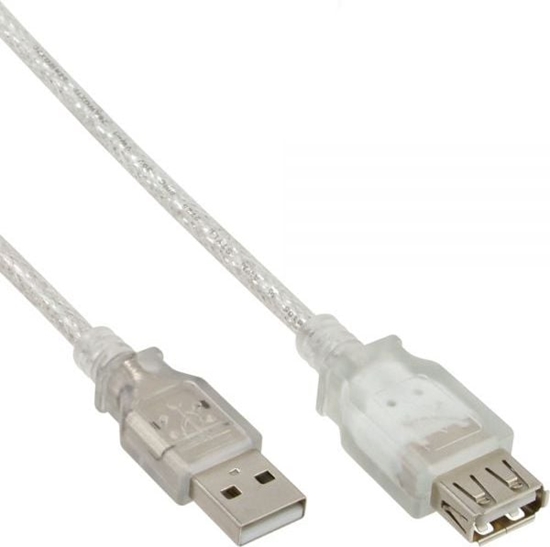 Picture of Kabel USB InLine USB-A - USB-A 2 m Przezroczysty (34618)