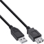 Attēls no Kabel USB InLine USB-A - USB-A 3 m Czarny (34603B)
