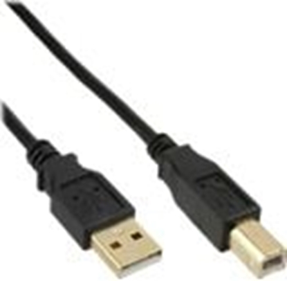 Attēls no Kabel USB InLine USB-A - USB-B 0.3 m Czarny (34503S)