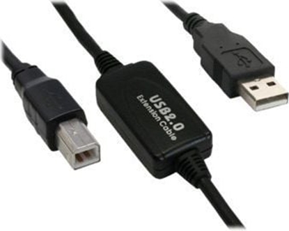 Attēls no Kabel USB InLine USB-A - USB-B 10 m Czarny (34511I)