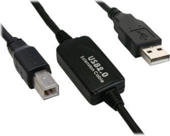 Изображение Kabel USB InLine USB-A - USB-B 10 m Czarny (34511I)