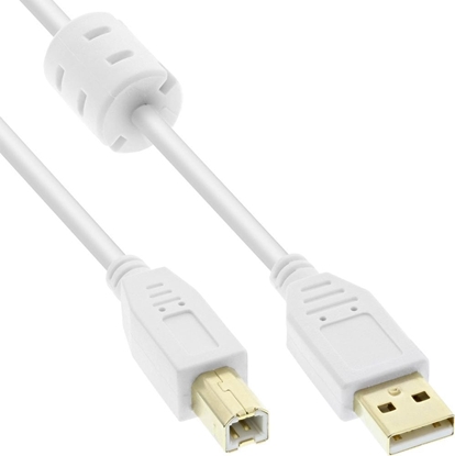 Picture of Kabel USB InLine USB-A - USB-B 3 m Biay (34535W)