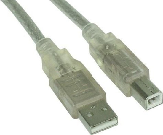 Изображение Kabel USB InLine USB-A - USB-B 3 m Przezroczysty (34535T)