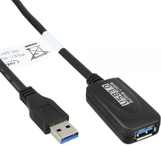 Picture of Kabel USB InLine USB-A - USB-B 5 m Czarny (35650)