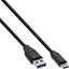 Изображение Kabel USB InLine USB-A - USB-C 1 m Czarny (B-35711)