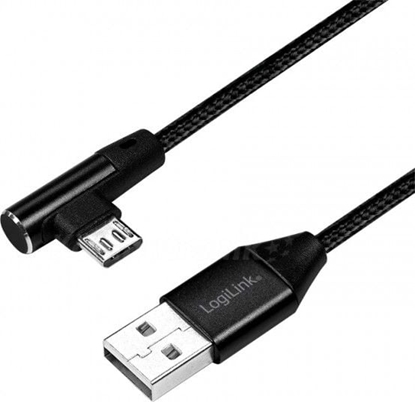 Изображение Kabel USB LogiLink USB-A - microUSB 0.3 m Czarny (CU0141)