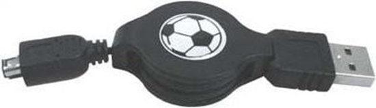 Изображение Kabel USB Logo USB-A - 4-pin 0.7 m Czarny (14870)