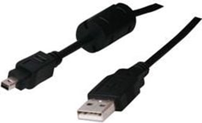 Изображение Kabel USB Logo USB-A - miniUSB 1.8 m Czarny (31178)