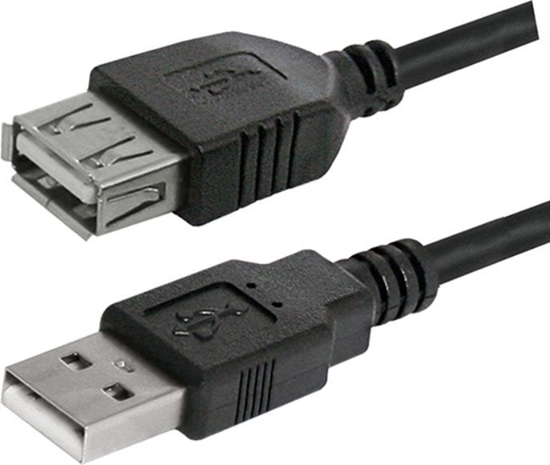 Изображение Kabel USB Logo USB-A - USB-A 1.8 m Czarny (15850)