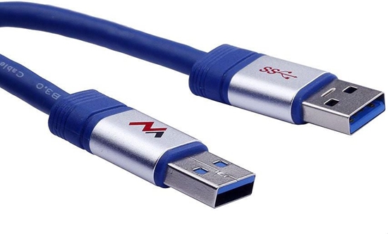 Picture of Kabel USB Maclean USB-A - USB-A 3 m Niebieski (MCTV-606)