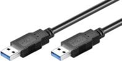 Изображение Kabel USB MicroConnect USB-A - USB-A 0.5 m Czarny (USB3.0AA05B)