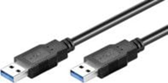 Изображение Kabel USB MicroConnect USB-A - USB-A 0.5 m Czarny (USB3.0AA05B)