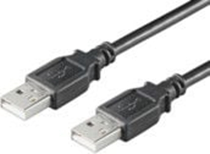 Изображение Kabel USB MicroConnect USB-A - USB-A 0.5 m Czarny (USBAA05B)