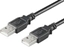 Изображение Kabel USB MicroConnect USB-A - USB-A 0.5 m Czarny (USBAA05B)